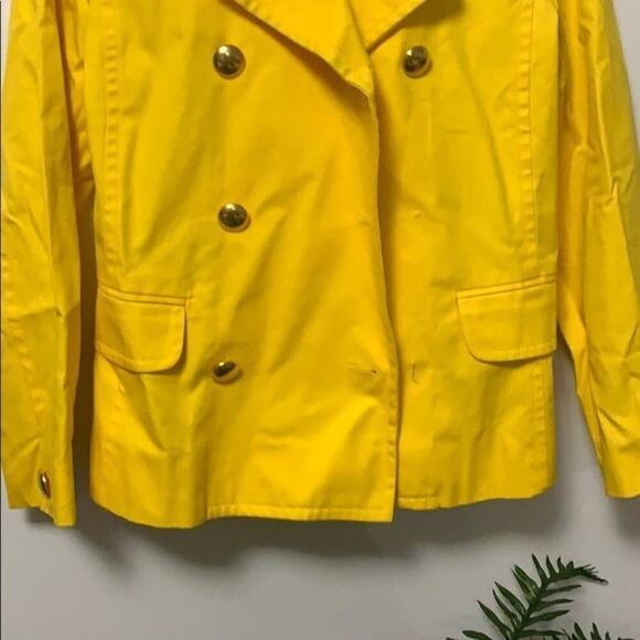 J.CREW SPRING YELLOW JACKET GOLD BUTTON‎ SI… - Picture 3 of 8
